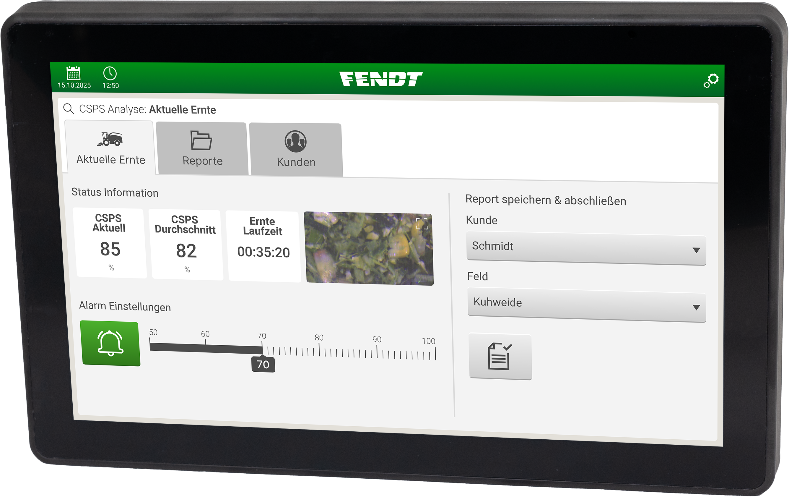 View screen and cameras