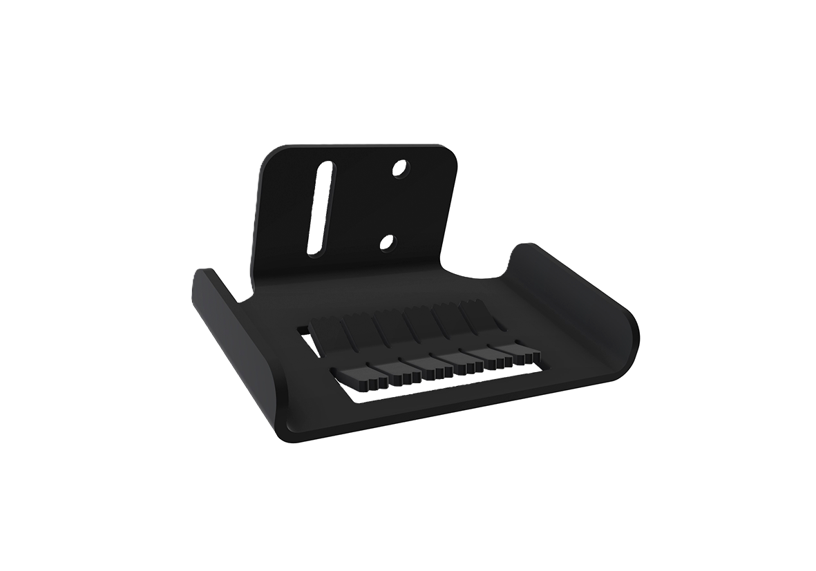 Black Mf gc1700 tracktor extra step modeling with white background